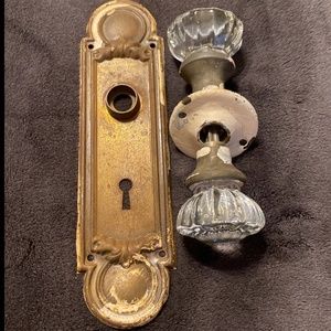 Antique glass door handle